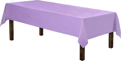 Gee Di Moda Rectangle Tablecloth - 60 x 102 Inch Lavender Table Cloth for 6 Foot Rectangle Tables - Heavy Duty Washable Fabric - for Holiday Party, Dinner, Weddings, Baby Shower & Events