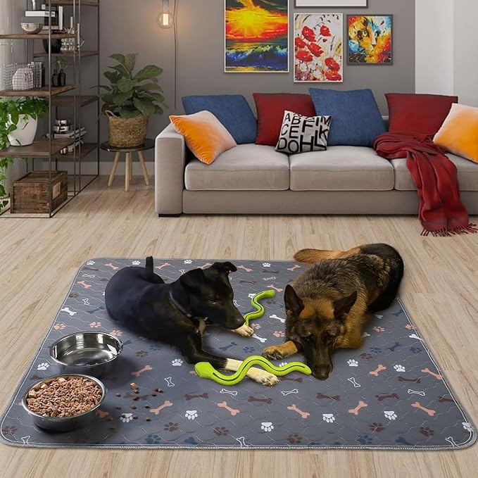 Washable Pee Pad for Dogs, 2 Pack Large Reusable Puppy Pads, 36"x48" | Super Absorbent, Waterproof & Leakproof, Non-Slip Bottom, Machine Washable, For Floors, Beds, Couches, Crates, Carpets, Cars