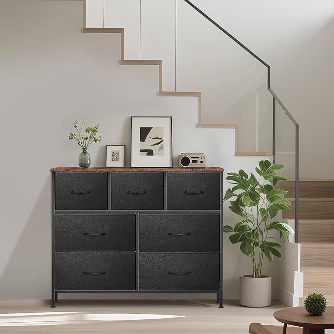Dresser for Bedroom with 7 Drawers, Chest of Drawers, Storage Drawers Organizer