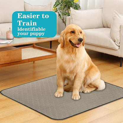 Bunlitent Washable Pee Pads for Dogs 41" x 41", 5 Pack, Reusable Puppy Pads | Reusable, Quick Dry, Large Anti-Slip, Waterproof, Whelping Pad for Pet, Playpen, Incontinence, Housebreaking, Large, Brown