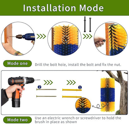 2/4PCS Livestock Physical Scratch Brush, Horse Cow Goat Physical Massage | Durable physical massage brush with 8 screws, ideal for horses, cows and goats grooming, cleaning.