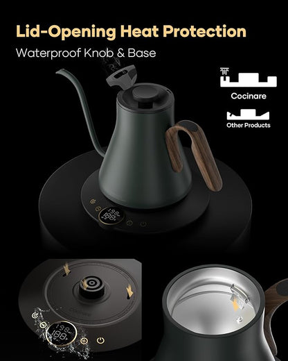Cocinare FLOW B9 Gooseneck Electric Kettle, Precise Temperature Control