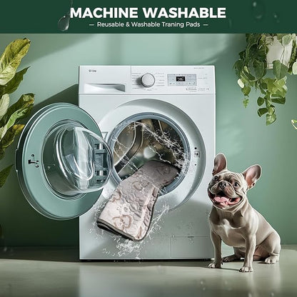 FXW Washable Pee Pads for Dogs, Super Absorbent, 23" x 35", 4 Packs | Machine washable, Non-slip backing