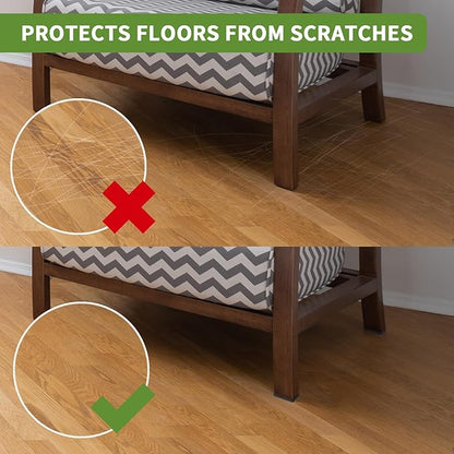 COVERCORNER Non Slip Furniture Pads 16 PCS 2 1/2'' Square - Anti Slip Furniture Pads - Self Adhesive Rubber Feet Furniture Feet - Chair Leg Floor Protectors - Keep Furniture in Place
