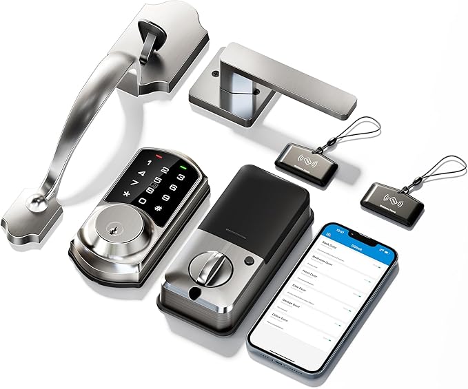 Veise VE06-H Smart Front Door Lock Set, App Control, Keyless Entry Deadbolt