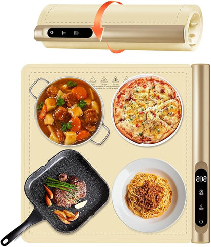 Upgrade Graphene Warming Mat for Food, Electric Warming Tray Rapid Heating
