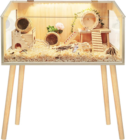 Prolee Hamster Cage with Legs, Guinea Pig Cages Chew Proof, Hamster House, Hamster Cages and Habitats, 40" L x 20" W x 47.6" H