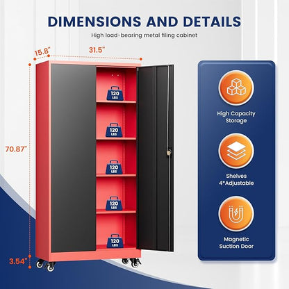 Yizosh Metal Garage Storage Cabinet
