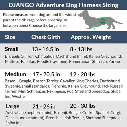 Adventure Dog Harness - Stylish and Durable Medium Dog Harness for Outdoor Adventures and Everyday Wear - Red Neoprene Adjustable Harness for Dogs with Reflective Piping, Solid Brass D-Ring