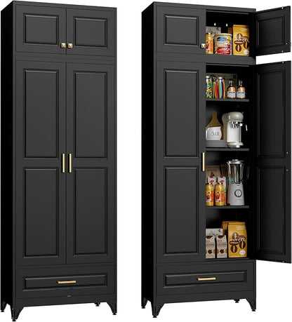 Kitchen Pantry Storage Cabinets, Kitchen Cupboard, Large Steel Cabinets