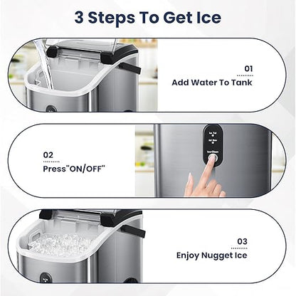 Antarctic Star Nugget Ice Makers Countertop