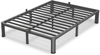 7 Inch Queen Bed Frame, 3500Lbs Heavy Duty Metal Platform with Round Corner Legs Mattress Slide Stopper, Steel Slat Support No Box Spring Needed, Noise Free, Non-Slip, Easy Assembly