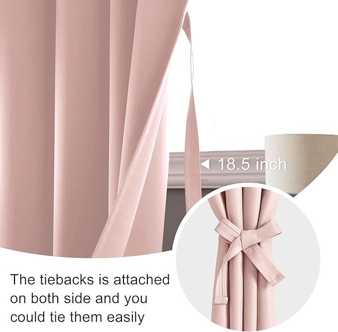 JIUZHEN Short Blackout Curtains