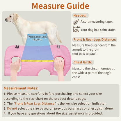 Full Body Dog Lift Harness, Support Senior & Disabled Dogs Walking | Help Up & Down Stairs Grooming, Dog Sling Backpack, Front Hind Leg Joint Injuries, Reflective, Soft Padded Handle | Pink, S
