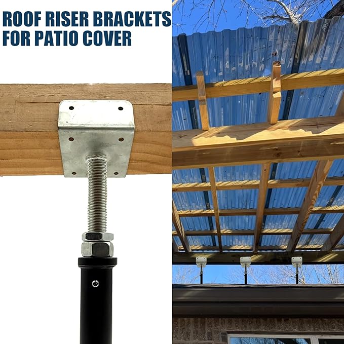 YXGJDP 4 Pack U-Shaped Floor Jack - Adjustable Steel Beam Support for 4x2, 4x4, 4x6 Joists Heavy Duty Screw Jack with U-Head Telepost & House Jack.11-14.5 Inch Adjustment Range.