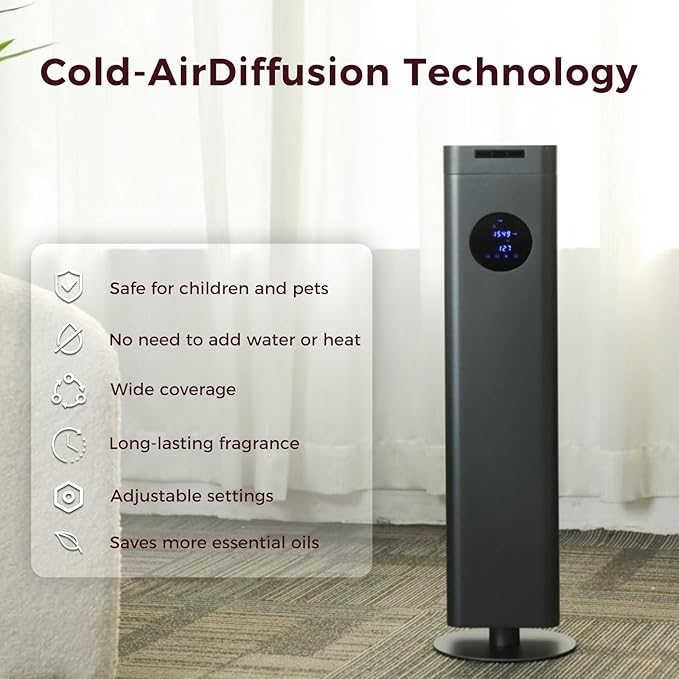 Waterless Diffuser 1500ml Large 25in Essential Oil Machine, Hotel Collection