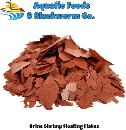 Aquatic Foods Inc. Brine Shrimp Flakes for Freshwater Cichlids, Angels, Tetras, Guppies, Marine Tangs, Butterflies, Angelfish, Anthias, Clown Fish. WL…2-lbs Poly Bag