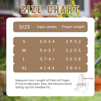 HANDLANDY Long Gardening Gloves for Men & Women, Cowhide Leather Rose Pruning Gloves, Breathable Thorn Proof Gauntlet Glove (Brown-Cowhide, M)