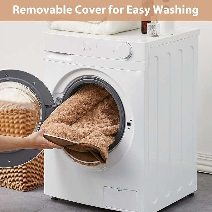 WNPETHOME Orthopedic Washable Dog Bed Large for Senior Dog Cozy Sleep | Waterproof Big Soft Dog Couch Sofa Bed for Dogs Relax with Removable Cover Supportive Comfort Pet Bed Brown 36x27 Inch