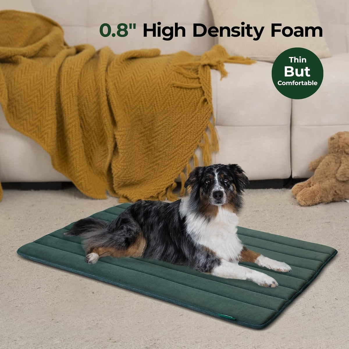 BALANCE Dog Crate Pad, Dog Foam Crate Mat Kennel Pad, Washable Water-Resistant Pet Bed Flat Dogs Cage Mat for X-Large Dogs