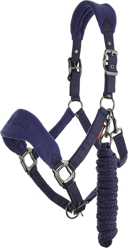 LeMieux Vogue Fleece Headcollar - Halter & Leadrope - Extra Padding, Adjustable at Curb and Poll Strap