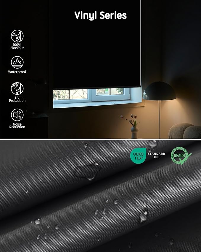 Yoolax Motorized Blinds with Remote, Waterproof Smart Blinds