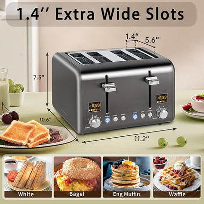 SEEDEEM 4 Slice Stainless Toaster