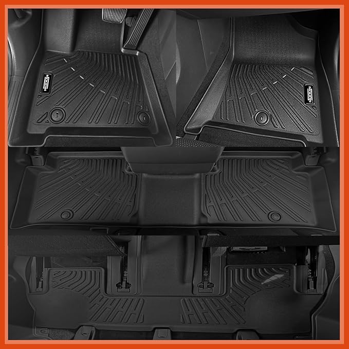 Floor Mats Fit for 2015-2020 Chevrolet Suburban/GMC Yukon XL 7 Seats Bucket Seats Floor Mats & Trunk Mat & Backrest Mats Replacement All Weather for Chevrolet Suburban Floor Liner Accessories