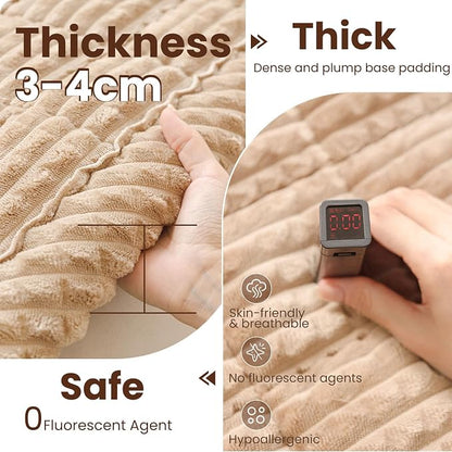 Couch Cover for Dogs Washable, Non Slip Couch Covers for 3 Cushion Sofa Pet Friendly, Fuzzy Pet Couch Cushion Covers for Dog, Thick, Soft for Sofa Protector (Camel, 27.6" x 70.9"/70 x 180cm)