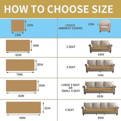 HAOMAIJIA Waterproof Couch Cover for Dogs Washable,Faux Fur Pet Couch Covers for Sofa,Soft Dog Bed Cover Non-Slip Couch Covers for 3 Cushion Couch Sofa Pet Friendly (Brown, 23" x 23" 2 Pack)