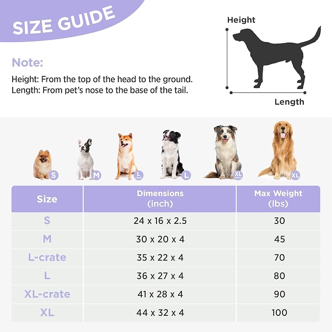 LE SURE Cute Aesthetic Bed Medium Size Dog,Jacquard Thick Pet Pillow 30x20 | Shredded Chopped Foam,Modern Plush Crate Cushion Gift for Medium Size Dog, Waterproof Washable Cover, Nonslip Bottom, Brown
