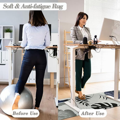 Homcomoda Kitchen Rugs and Mats Non Skid Anti Fatigue Kitchen Mats for Floor 2 Piece Boho Cushioned Kitchen Rugs Waterproof Comfort Standing Mat for Kitchen Sink Office Laundry
