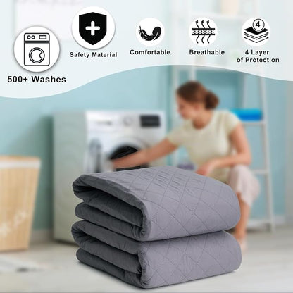 Hide Stains Washable Bed Pads 45x56 Inch(2Pack),Bed Pads for Incontinence Washable Extra Large,Waterproof Pads for Beds,Mattress,Adults,Seniors,Kid,Pet,Incontinence Pads for Bed Wetting Pads