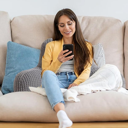 A Nice Night Reading Pillow Bed Wedge Large Adult Children Backrest with Arms Back Support for Sitting Up in Bed/Couch for Lounging Bedrest,Waffle Stereoscopic Design,Grey