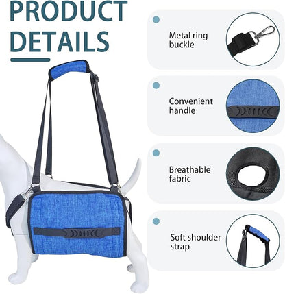 Adjustable Dog Lift Harness, Dog Carry Sling Provides Rear Leg Support for Senior Dogs, Arthritis and After ACL Surgery Dogs,Suitable for Medium to Large Dogs,Blue XXL