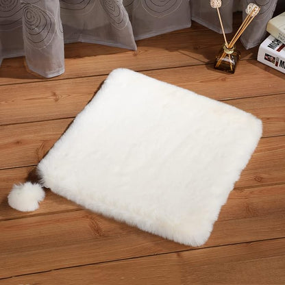 SHENGOCASE 2-Pack 18" x 18" Faux Rabbit Fur Cat Condo Replacement Cushion. Cat Dog Bed Cushion Pad for Window Perch Cat Tree Tower Carrier Cage Crate Kennel Furniture