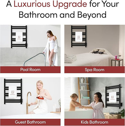 WarmlyYours Heated Towel Warmer Rack, Integrated On/Off Switch