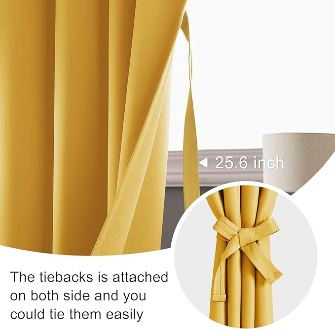 JIUZHEN Blackout Curtains for Bedroom