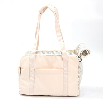 Pet Breathable Mesh Tote Bag, Pet Hands-Free Shoulder Bag,Dog and Cat Lightweight and Comfortable Pet Shoulder Bag, Pet Carrier Purse for Small Dog Cat（Can Hold 10 Pounds）