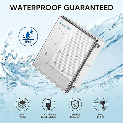 TICONN Waterproof Electrical Junction Box IP67 ABS Plastic Enclosure