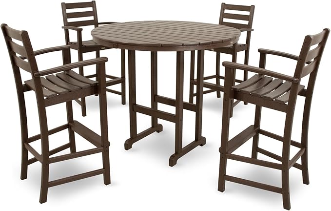 Trex Outdoor Furniture TXRBT248VL Monterey Bay Round Bar Table, 48-Inch, Vintage Lantern