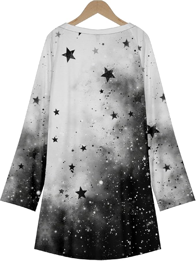 MARSVOVO Women Novelty Graphic Plus Size Sweater Crewneck Long Sleeve Cute Printed Loose Fit Casual Fall Sweaters Top