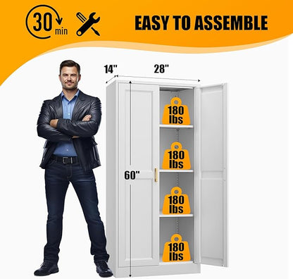 60" Tall Kitchen Pantry Storage Cabinet