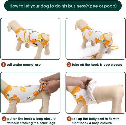 Kuoser Recovery Suit for Dogs Cats After Surgery, Professional Pet Recovery Shirt Dog Abdominal Wounds Bandages, Substitute E-Collar & Cone,Prevent Licking Dog Onesies Pet Surgery Recovery Suit