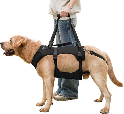 COODEO Dog Lift Harness for Large Dogs, Full Body Support Mobility Aid for Senior Dogs, Adjustable Help for Weak Hind Legs, Arthritis, Stairs & Cars(Black,S)