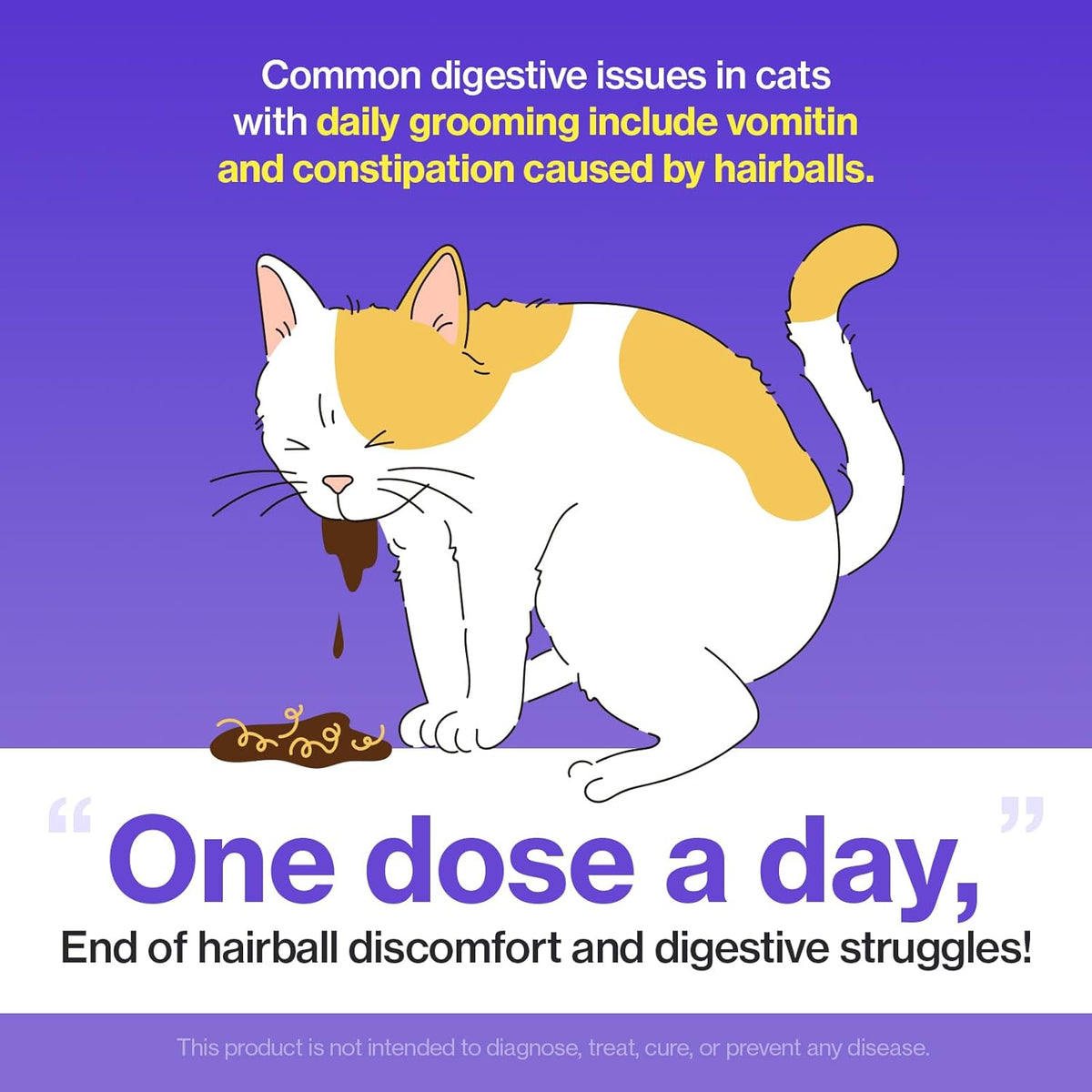 Dr.by HB Care Hairball Supplement for Cats– Hairball Relief Furball Control Remedy & Digestive Support Supplements with Omega-3, Chitosan-30 Individuallly Packaged (1 Pack, 30 Count)