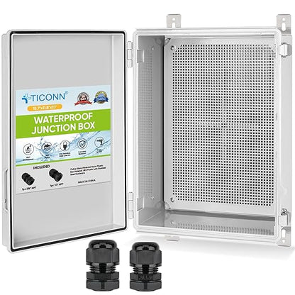 TICONN Waterproof Electrical Junction Box IP67 ABS Plastic Enclosure