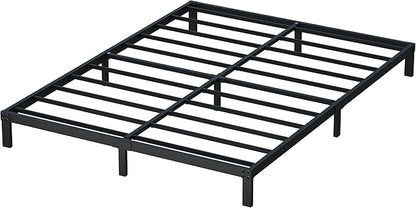 8 Inch Bed Frame Queen Size No Box Spring Needed, Heavy Duty Queen Platform Metal Bed Frame Support Up to 3000 lbs, Easy Assembly, Noise Free, Black