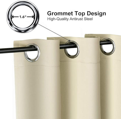 ChrisDowa Grommet Room Darkening Curtains