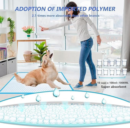 XXXXL Puppy Pee Pads for Dogs 36"x47" 40 Count, Extra Large Dog Pee Pads, Leak-Proof & Super Absorbent Dog Pee Pads, Thicken Disposable Potty Pads Puppy Training Pads for Cats Rabbits